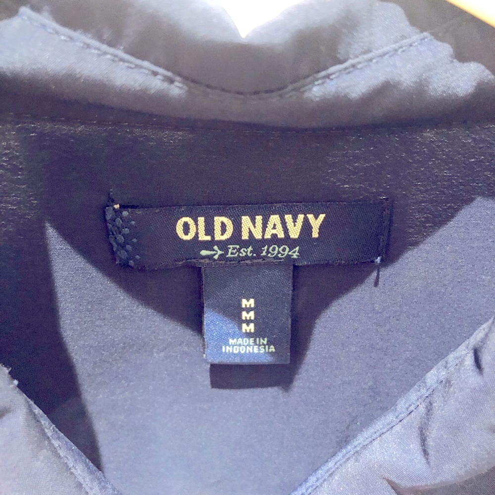 Old Navy Button Down. Medium. Navy Blue - image 3